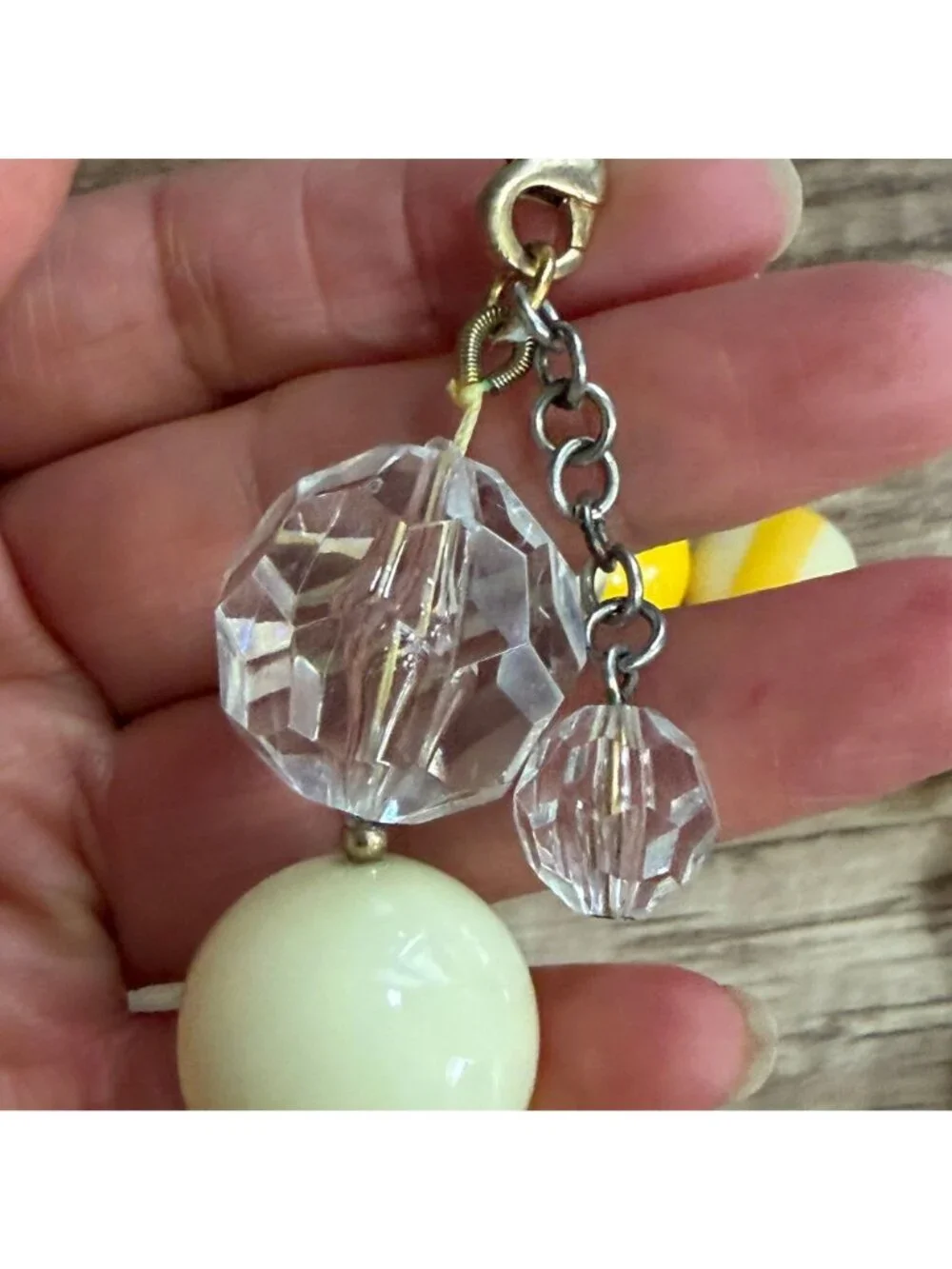Kate Spade Have a Ball Yellow Stripe Gumball Bauble Bead Statement Necklace 28